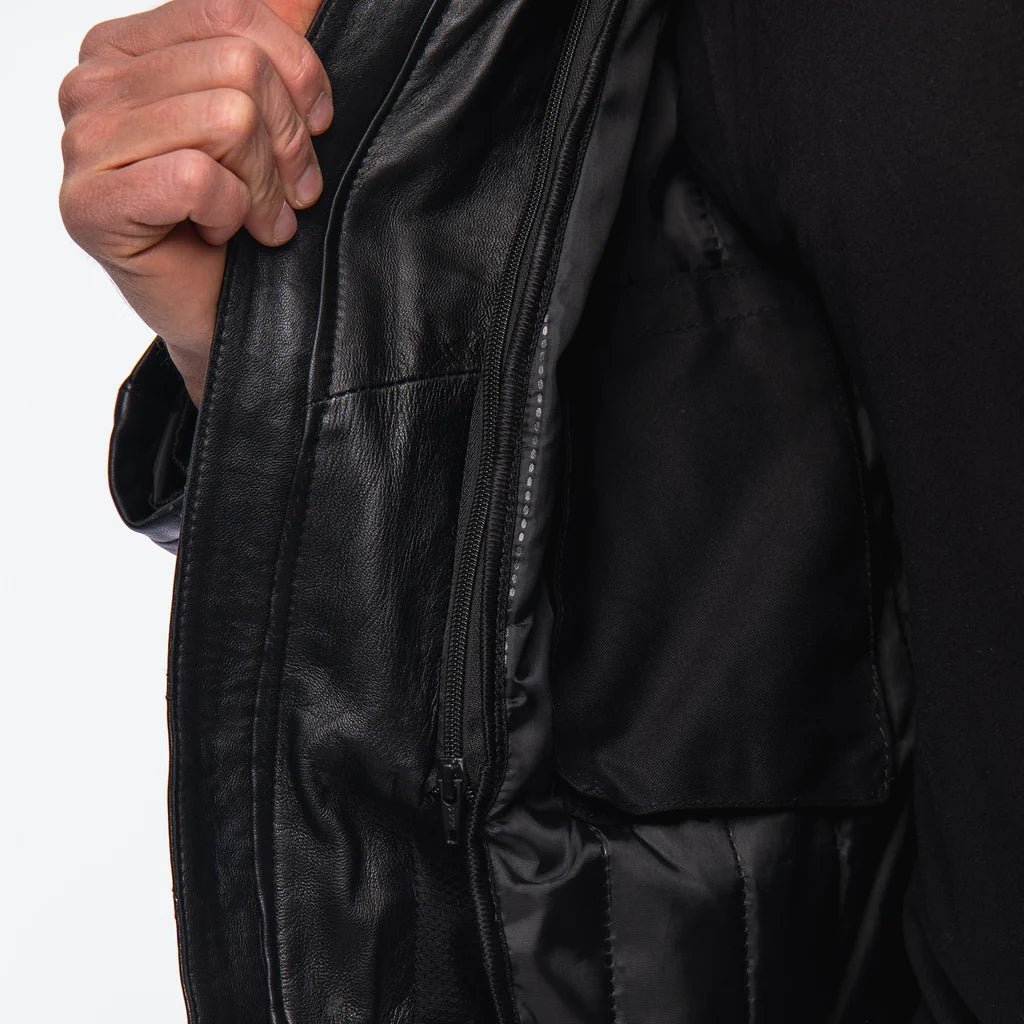 Limitless Men's Motorcycle Leather Jacket - Image 3