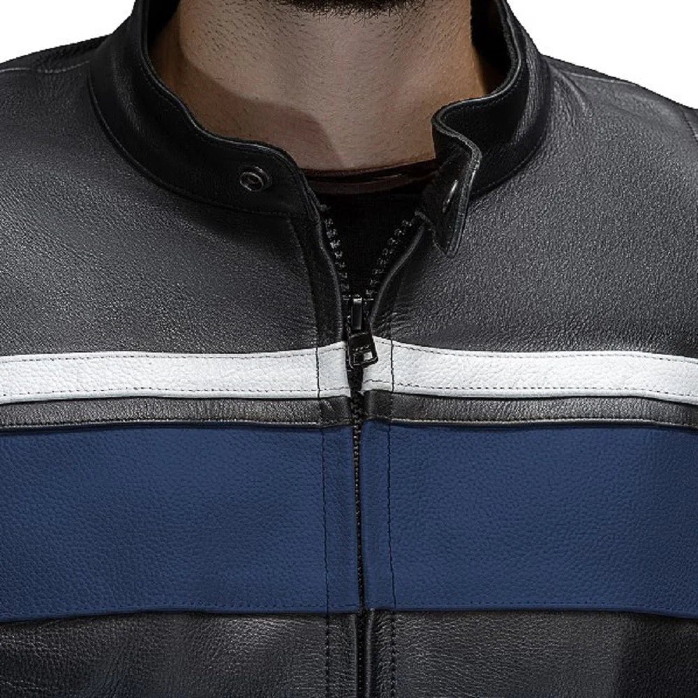 Legacy Blue Motorcycle Racing Leather Jacket - Image 7