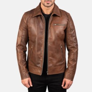 Vintage Brown Leather Jacket