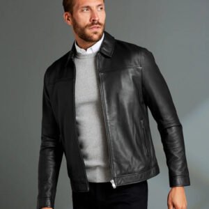 Black Signature Leather Jacket